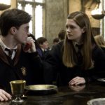 Ginny tending to Harry