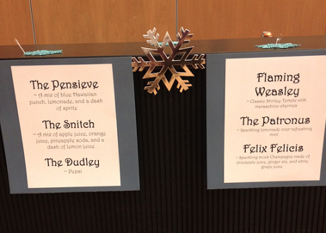 Yule Ball drink menu