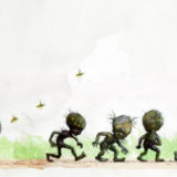 Garden gnomes illustration