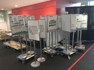 Still setting up on Wednesday