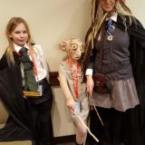Amanda as Luna, McCallister as Dobby, and Lucien as a Slytherin student