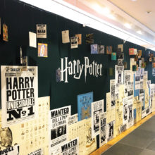 The pop-up shop displays some of MinaLima’s famous “Potter” movie props.