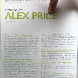Alex Price’s (Draco Malfoy, “Cursed Child”) interview with the “Reigatian”.