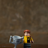 Hufflepuffs represent! Cedric’s LEGO minifigure drags his trophy along in his Triwizard Tournament uniform.