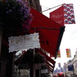 Hamleys storefront on Regent Street with sign advertising the “Harry Potter” floor