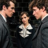 “Fantastic Beasts: The Crimes of Grindelwald”: Theseus Scamander (Callum Turner), Leta Lestrange (Zoë Kravitz), and Newt Scamander (Eddie Redmayne)