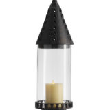 Candle holder with candle