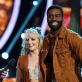 Evanna Lynch and Keo Motsepe after their jive performance on “Dancing with the Stars”