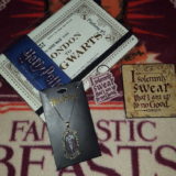 Some of the other items included were a notebook and coaster.