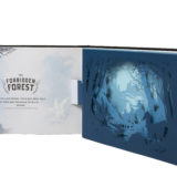 Inside page featuring the Forbidden Forest from “Harry Potter: Creatures: A Paper Scene Book”