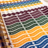 Harry Potter stickers included with the Con*Quest Harry Potter weekly planner