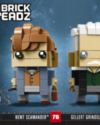 The “Fantastic Beasts” BrickHeadz are made up of 247 pieces and are over 2″ tall without the display baseplate.