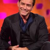 Jude Law smiles during his interview on “The Graham Norton Show”.