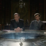 “Fantastic Beasts: The Crimes of Grindelwald”: Arnold Guzman (Cornell S. John), Torquil Travers (Derek Riddell), Theseus Scamander (Callum Turner), and Spielman (Wolf Roth)
