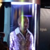 Tom Felton in the cryochamber photobooth at the “Origin” series premiere