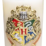 “Harry Potter” Luminary Sculpted Candle from Insight Editions, featuring the Hogwarts crest