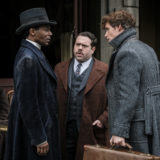 Yusuf Kama, Jacob Kowalski, and Newt Scamander talking