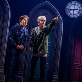 Scorpius Malfoy (William McKenna) points out something in the distance to Albus Potter (Sean Rees-Wemyss).
