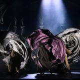 Dancers’ garments swirl about the stage during a preview performance of “Harry Potter and the Cursed Child” in Melbourne.