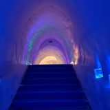 This staircase leads down to the chapel and dormitory.