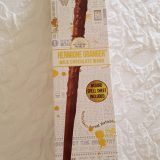 Jelly Belly Hermione Granger chocolate wand box, front view showing the vine detail on her wand