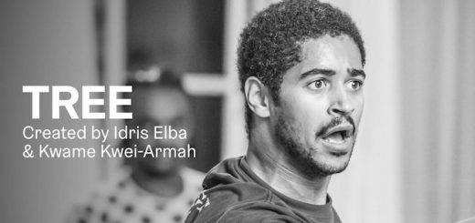 Alfred Enoch is shown in a promotional image for "Tree."