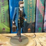 Newt is stunningly detailed from this front angle, with his blue overcoat flapping in the wind and his case in his hand.