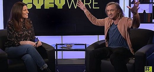 Tom Felton is pictured as a guest on SYFY Wire.