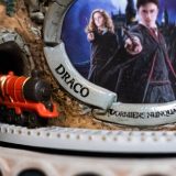 “HOGWARTS™ Express” train leaving the tunnel on the front of the “HOGWARTS™ Express” Glitter Globe