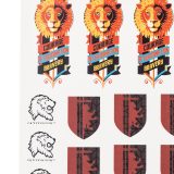 ConQuest HP Gryffindor House Sticker Set close-up