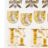 ConQuest HP Hufflepuff House Sticker Set close-up crests