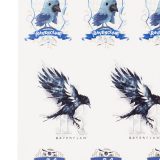 ConQuest HP Ravenclaw House Sticker Set close-up baby raven crest