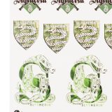 ConQuest HP Slytherin House Sticker Set close-up