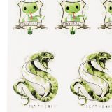 ConQuest HP Slytherin House Sticker Set close-up baby snake crest