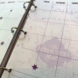 ConQuest Journals Celestial Planner purple month close-up