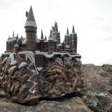 “HOGWARTS™” School of Witchcraft and Wizardry from The Bradford Exchange, full side view of the castle and boathouse