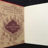 Harry Potter: Manage Your Mischief Marauder’s Map Sequin Notebook inside of front cover, Marauder’s Map design