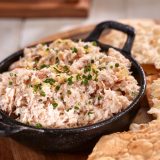 The smoked brook trout dip was served alongside thin, large crackers.