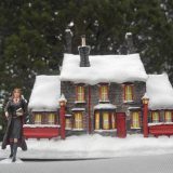 The Bradford Exchange’s “HOGWARTS TRAIN STATION™” with a free “HERMIONE GRANGER™” figurine transports you to a wintry day in Hogsmeade.