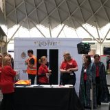 Wow! Stuff invisibility cloak launch at King’s Cross – hustle and bustle around the booth on press day
