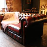 Enchantment Chamber leather couch in living room