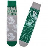 Harry Potter Slytherin Crew Socks from Hallmark Gold Crown, showing Slytherin House snake and attributes: ambition, pride, and cunning