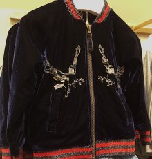 The bomber jacket has two very sparkly hippogriffs embroidered on the front and costs £50.