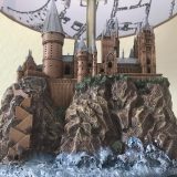 Harry Potter Hogwarts Lamp from The Bradford Exchange: Hogwarts Castle sculpture base, front view