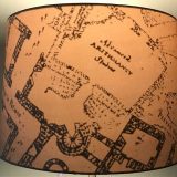 Harry Potter Hogwarts Lamp: When the main light is turned on, the Marauder’s Map design on the fabric lampshade is revealed