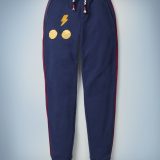 The Mini Boden Transfiguration Sequin Joggers in blue come with a drawstring waist and design featuring Harry Potter’s iconic glasses and lightning bolt scar. They retail at £26.