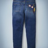 The Mini Boden Lightning Bolt Jeans include a fun design of Harry Potter’s glasses, a red-and-gold lightning bolt, and a star on the back right pocket. They retail for £28.