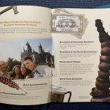 Your “Wizarding World of Harry Potter Exclusive Vacation Package” will include a special travel guide. Visible are the pages that detail the package’s exclusive extras.