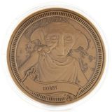 One of the coins included in the Advent calendar features Dobby.