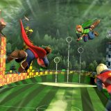 Quidditch players soar through the sky in this new game image from “Harry Potter: Hogwarts Mystery”.